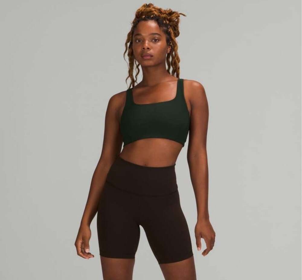 Lululemon Ribbed Train Bra C/D Cups Rainforest Green Size 10